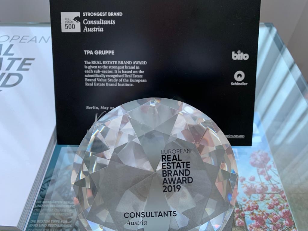 Real Estate Brand Awards Best Real Estate Consultant in Austria - The TPA Group